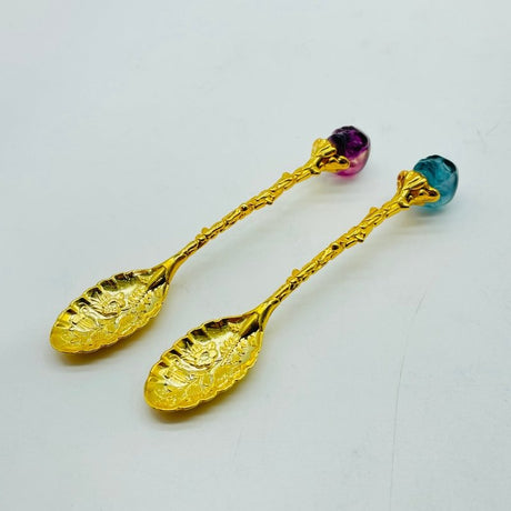 Rainbow Fluorite Skull Coffee Spoon Carving Wholesale -Wholesale Crystals
