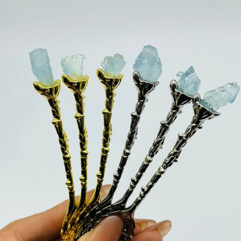 Raw Aquamarine Crystal Coffee Spoon Wholesale -Wholesale Crystals