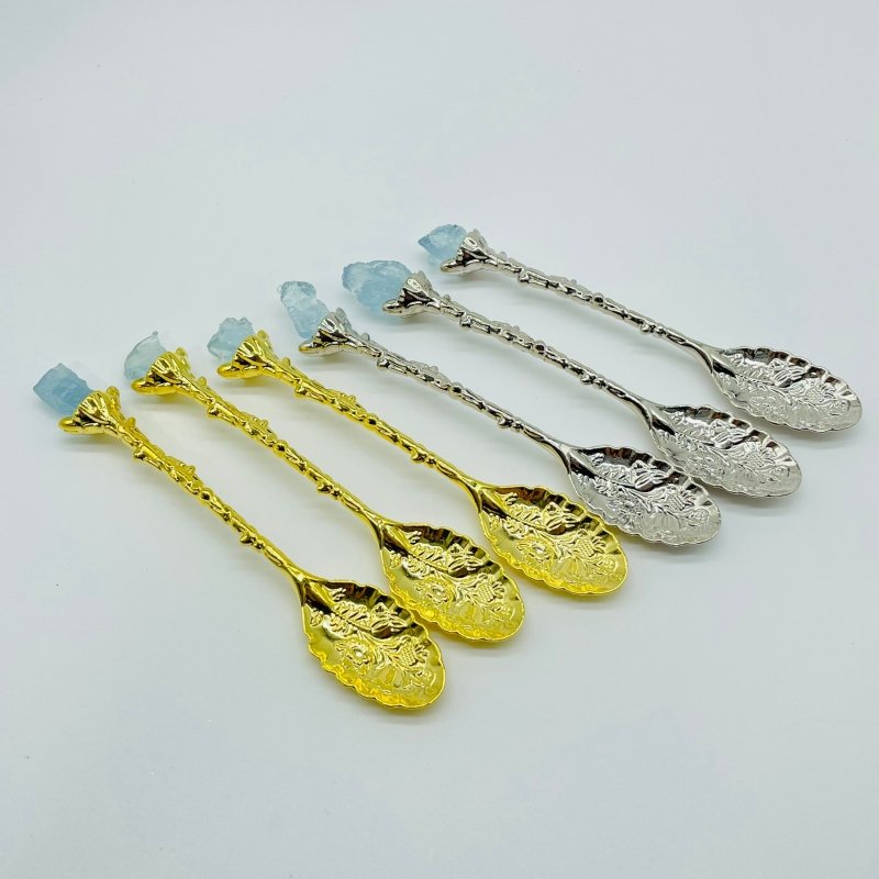 Raw Aquamarine Crystal Coffee Spoon Wholesale - Wholesale Crystals