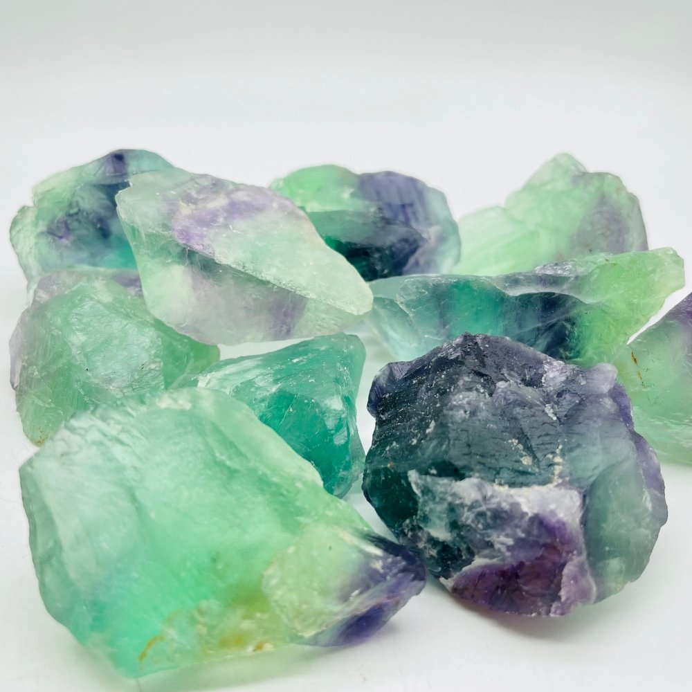 Raw Fluorite Transparent Green Purple Wholesale -Wholesale Crystals
