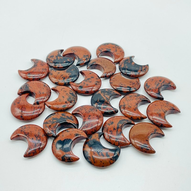 Red Obsidian Moon Carving Wholesale -Wholesale Crystals