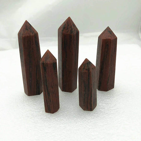 Red Sesame Marble Point Crystal Tower 2-3.6in -Wholesale Crystals