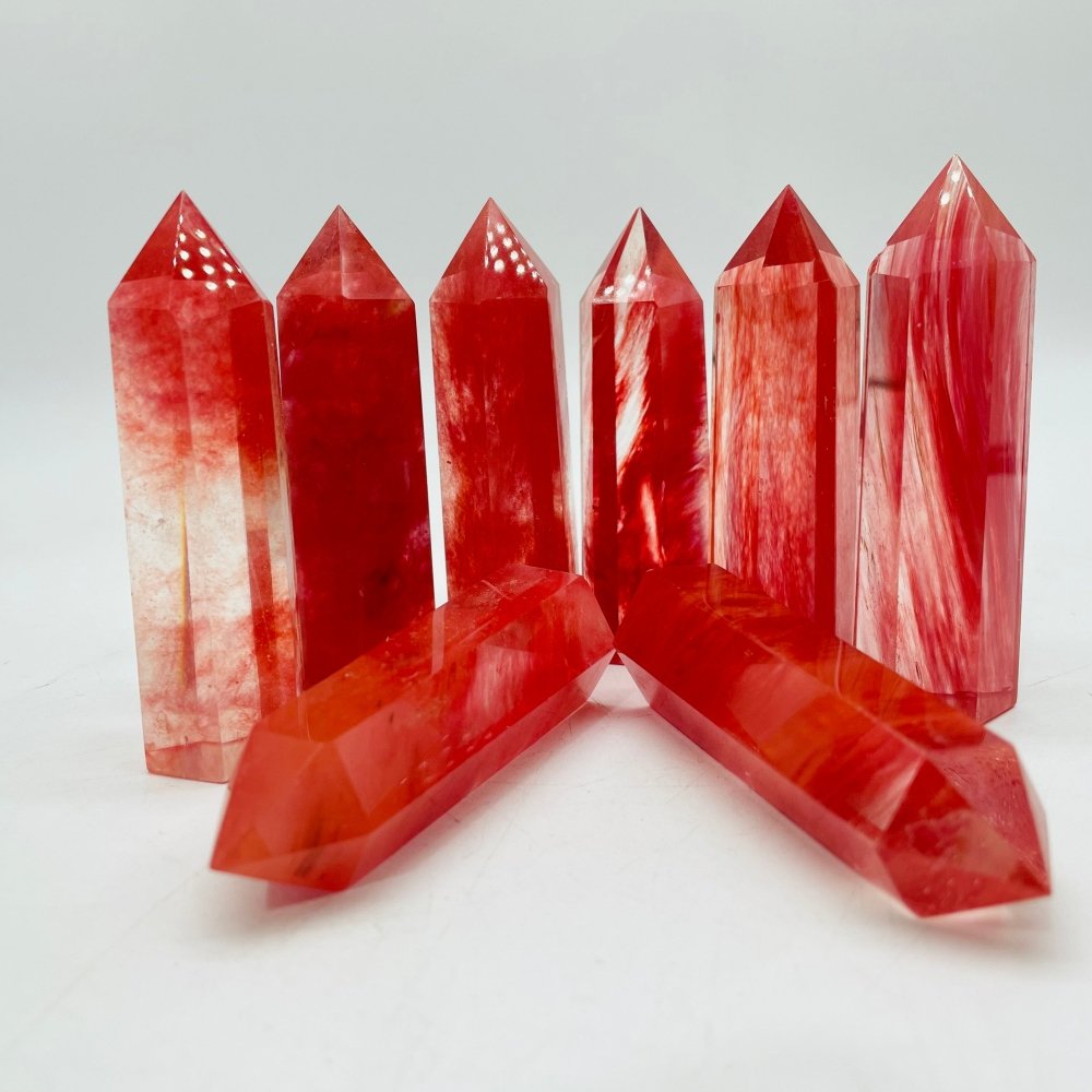 Red Smelting Stone Quartz Tower Point Wholesale -Wholesale Crystals