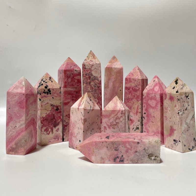 Rhodochrosite Four-Sided Tower Points Wholesale -Wholesale Crystals