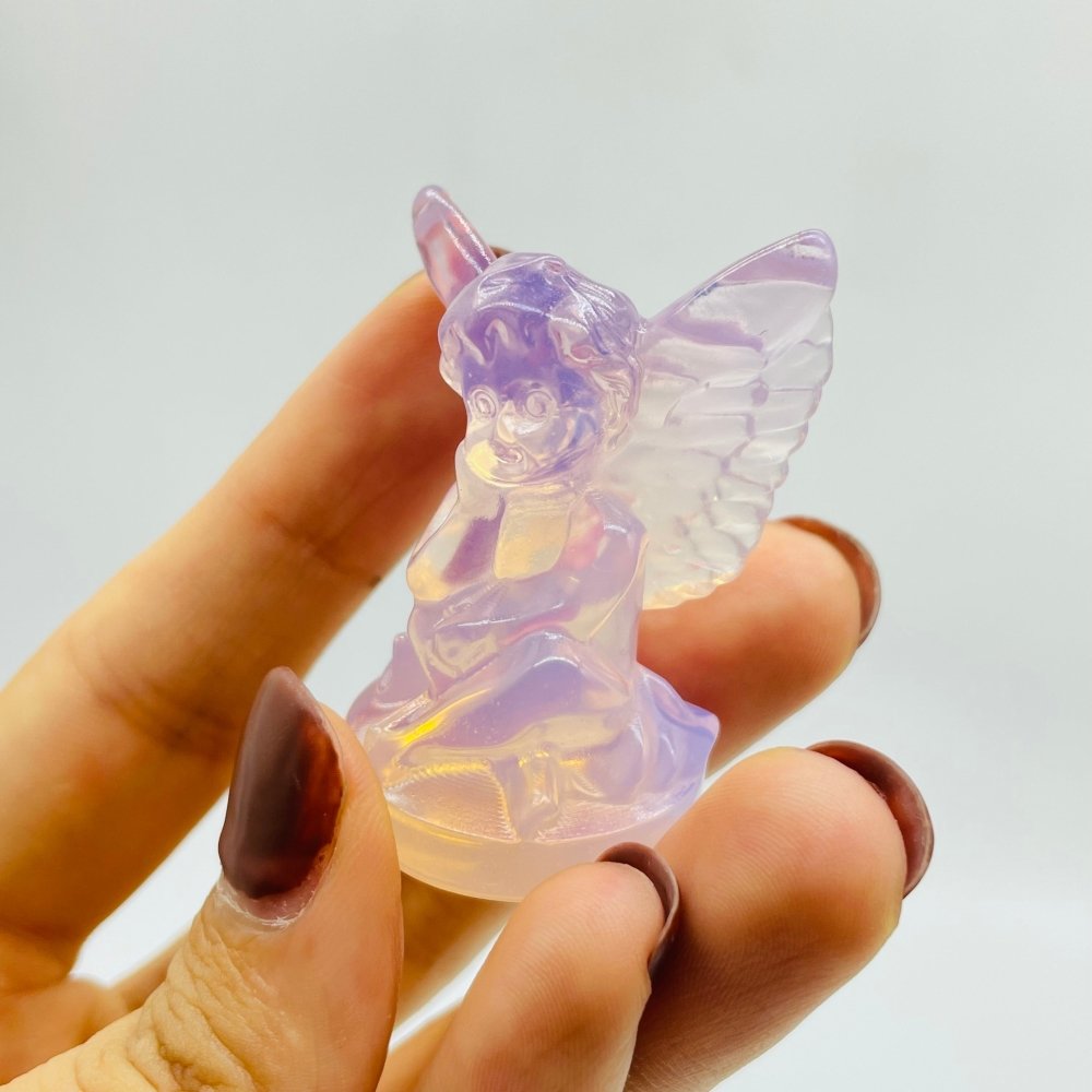 Rose Opalite Baby Angel Carving Wholesale -Wholesale Crystals