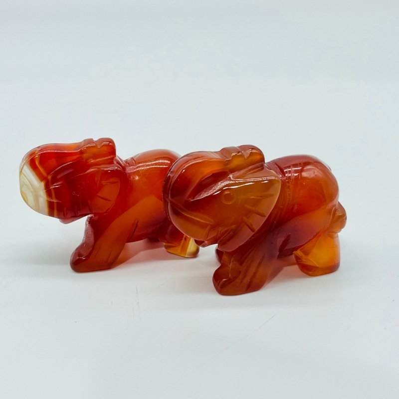 Rose Quartz&Carnelian Elephant Carving Wholesale -Wholesale Crystals