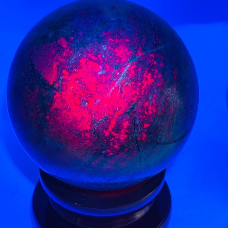 Ruby In Kyanite Mixed Green Mica (UV REACTIVE) Beautiful Sphere -Wholesale Crystals