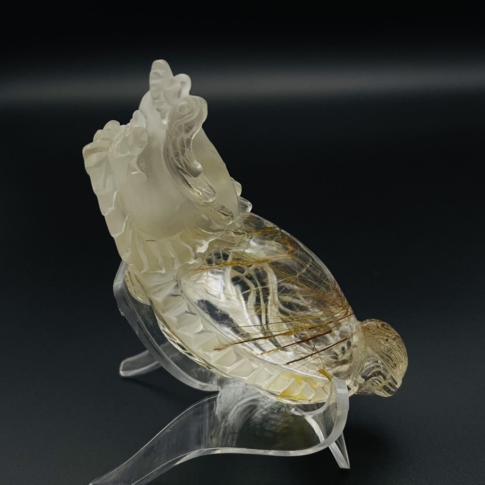 Rutile Dragon Turtle Carving -Wholesale Crystals