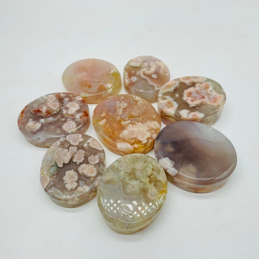 Sakura Flower Agate Oval Plate Wholesale -Wholesale Crystals