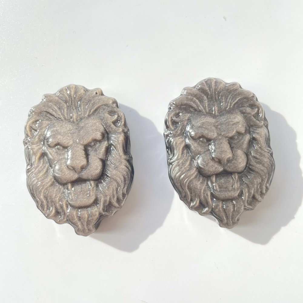Silver Sheen Obsidian Lion Carving Wholesale -Wholesale Crystals