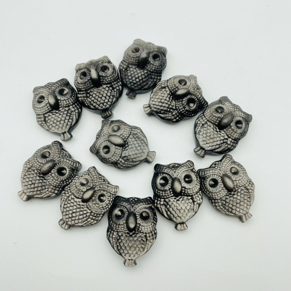 Sliver Sheen Obsidian Owl Wholesale -Wholesale Crystals