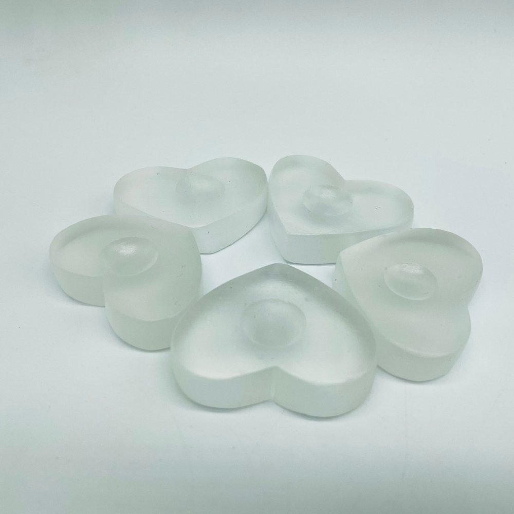 Small Square&Heart Selenite Sphere Stand Base Wholesale -Wholesale Crystals