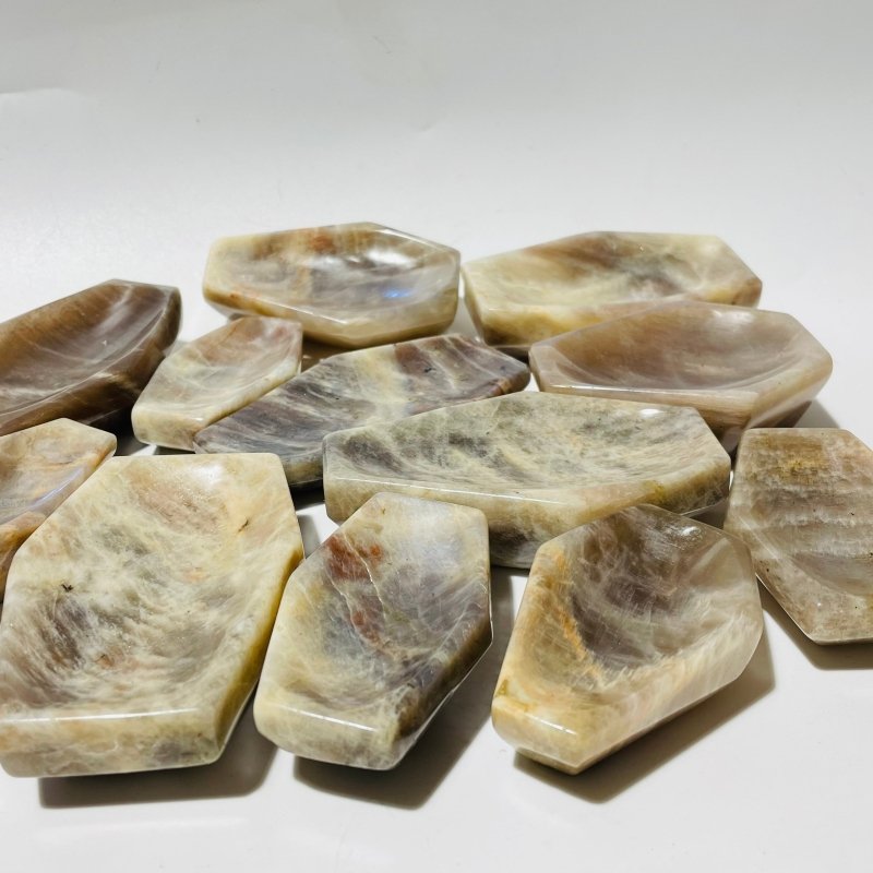 Sunstone Mixed Moonstone Coffin Carving Wholesale -Wholesale Crystals