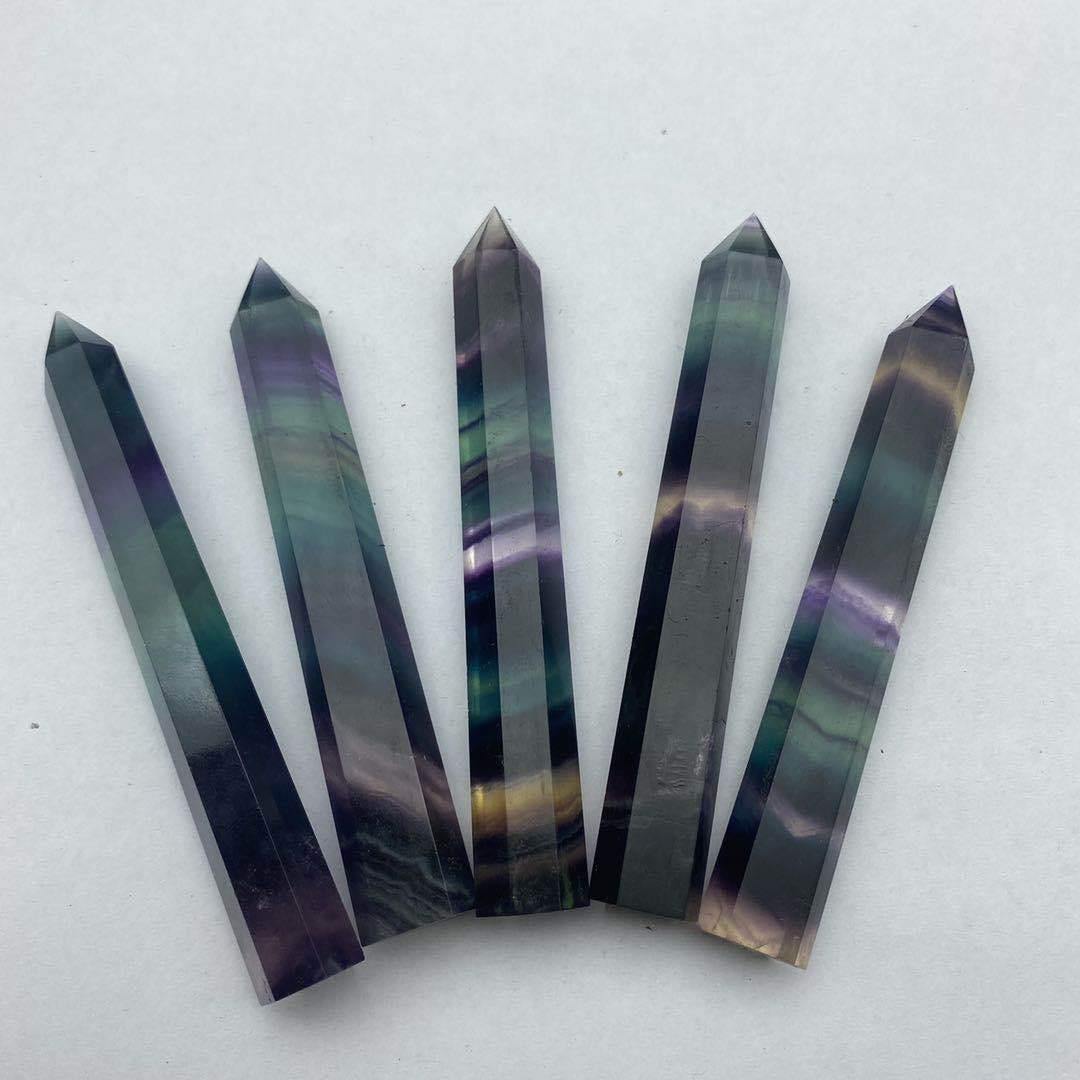 Thin Rainbow fluorite tower -Wholesale Crystals