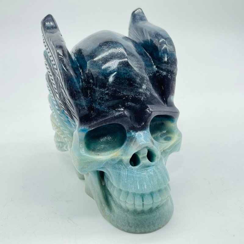 Trolleite Stone Skull With Wing Carving -Wholesale Crystals