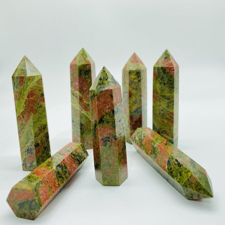 Unakite Quartz Point Tower -Wholesale Crystals