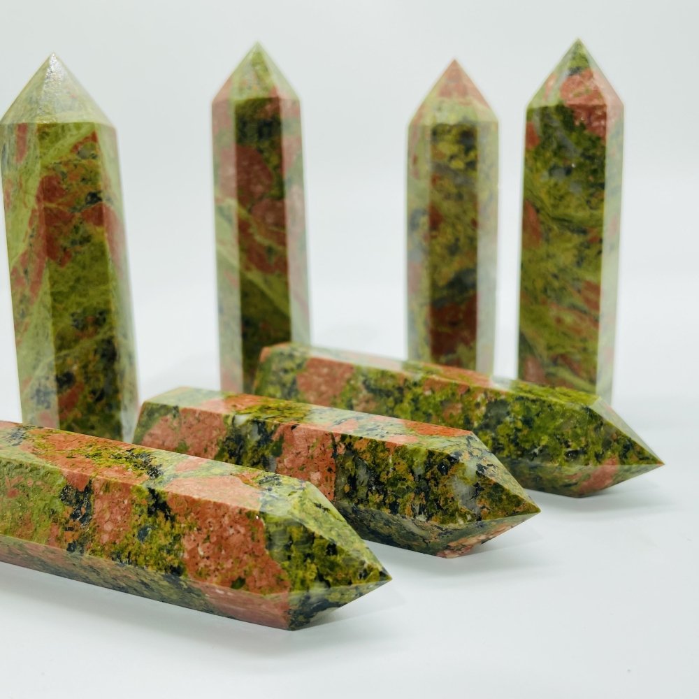 Unakite Quartz Point Tower -Wholesale Crystals