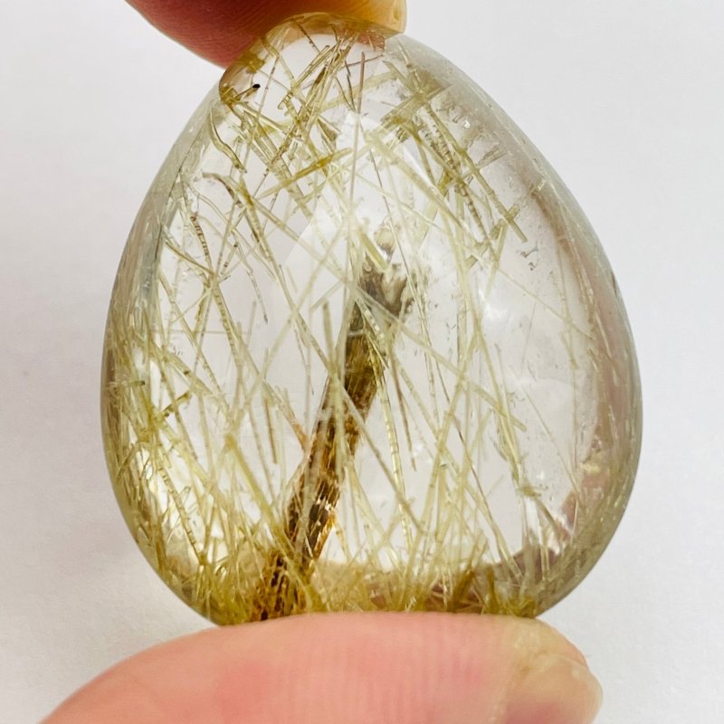 Unique Green Tourmaline In Clear Quartz Teardrop DIY Pendant Jewelry Making -Wholesale Crystals