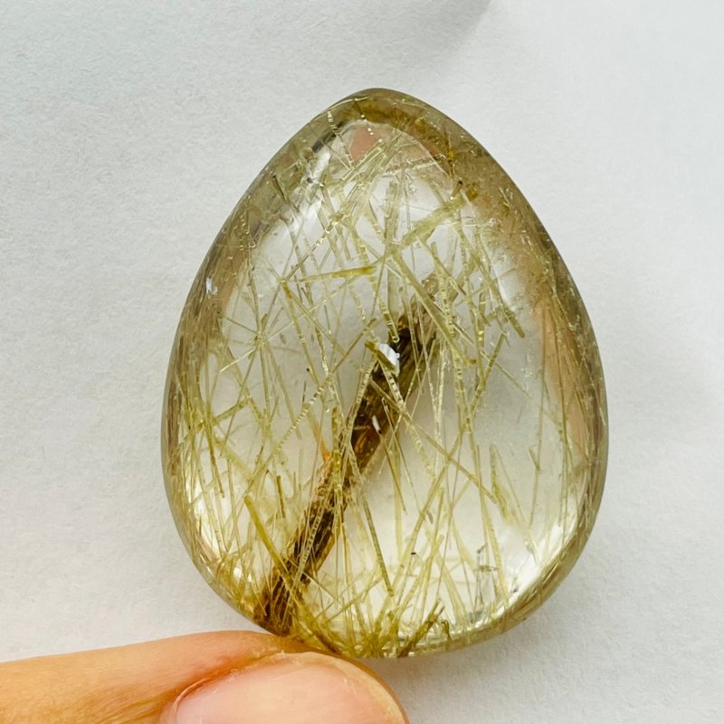 Unique Green Tourmaline In Clear Quartz Teardrop DIY Pendant Jewelry Making -Wholesale Crystals
