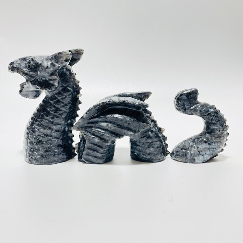 Unique Larvikite Stone Combination Dragon Carving Wholesale -Wholesale Crystals