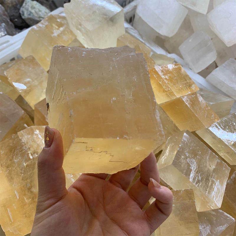 Yellow Honey and White Calcite Raw -Wholesale Crystals
