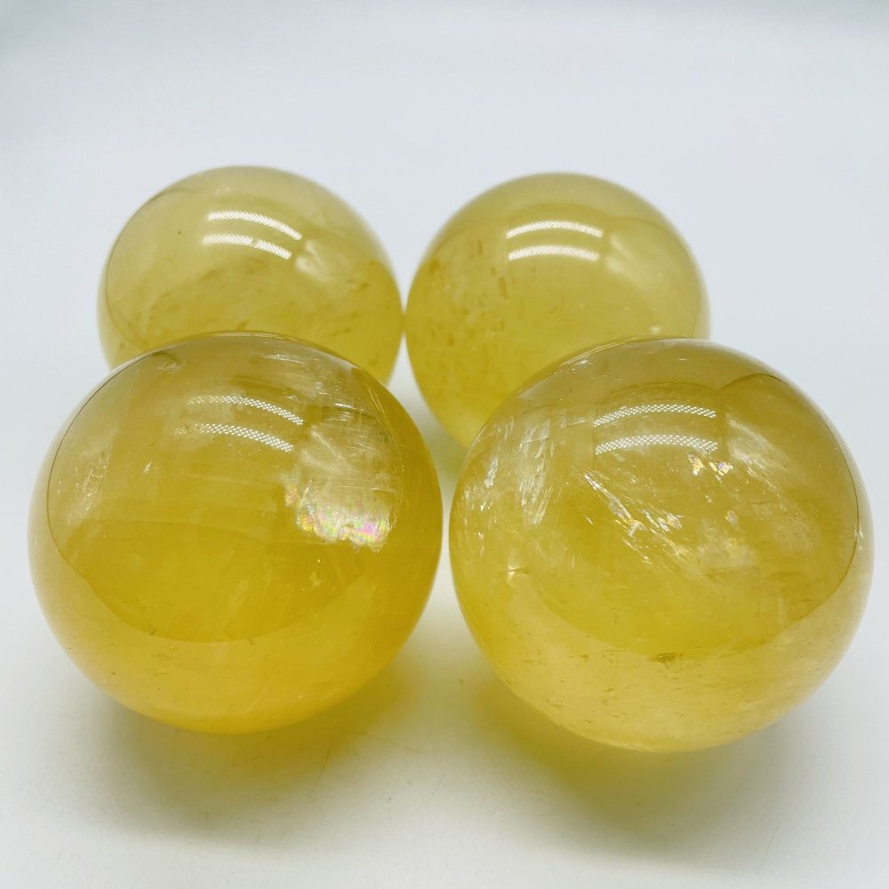 Yellow Calcite Stone Quartz Sphere Ball Wholesale -Wholesale Crystals
