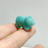 Mini Amazonite Pig Carving Wholesale
