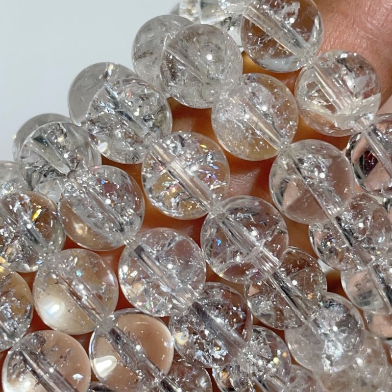 0.32in(8mm) Himalayan Rainbow Clear Quartz Crystal Bracelet Wholesale -Wholesale CrystalsClear Crystal Bracelet 