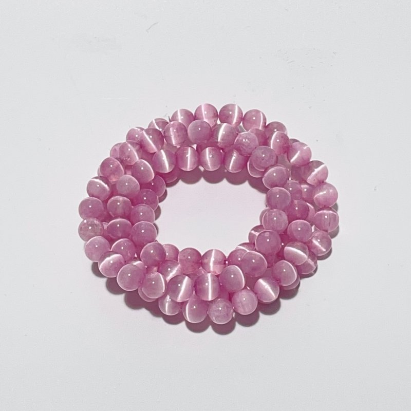 Pink Aura Selenite Bracelet