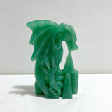Green Aventurine Flying Dragon Castle Carving #4
