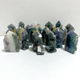 20 Pieces Blue Fluorite Mixed Pyrite Raw Side Tower Point