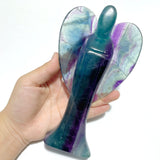 3 Pieces Large Rainbow Fluorite Angel Carving