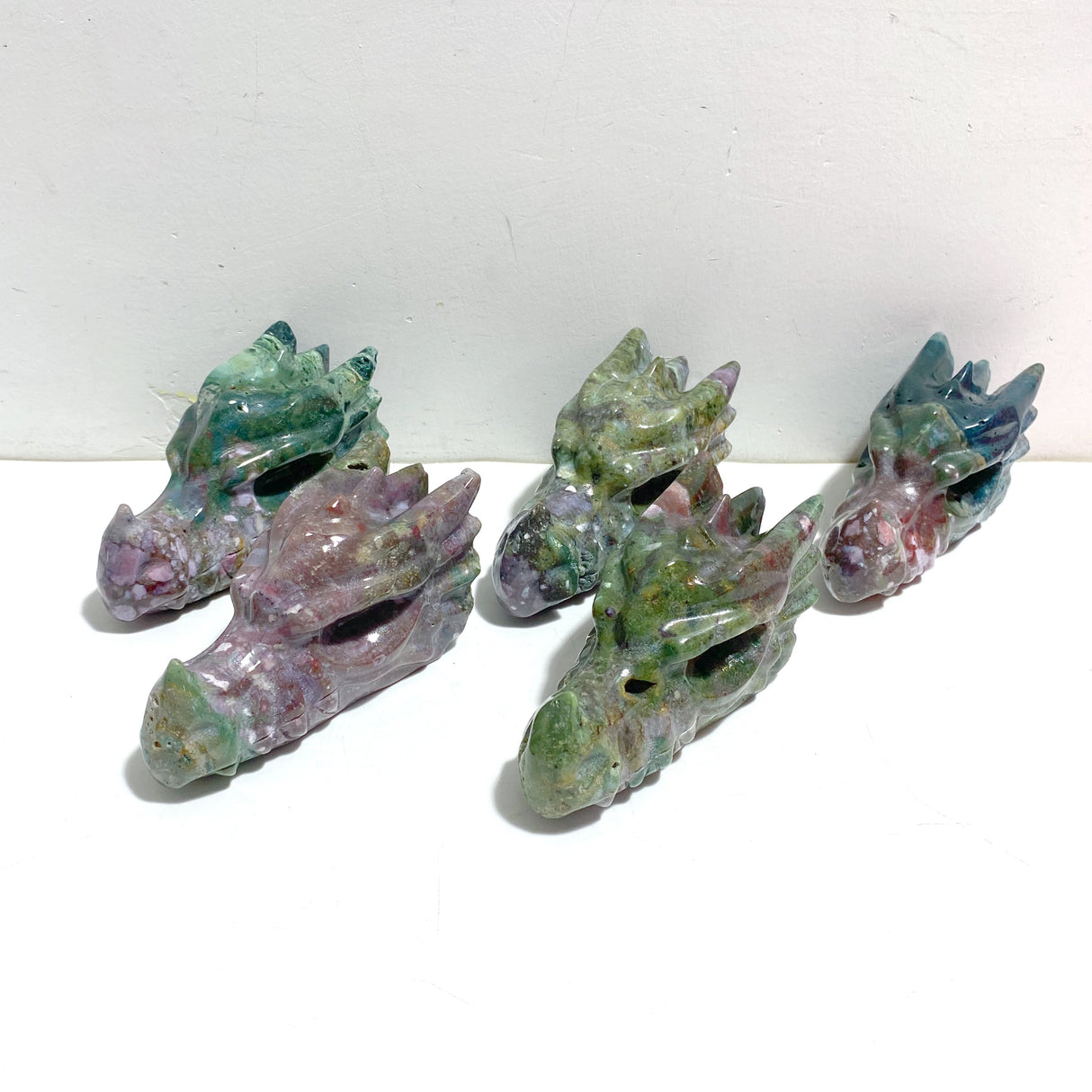 5 Pieces Beautiful Ocean Jasper Dragon Head