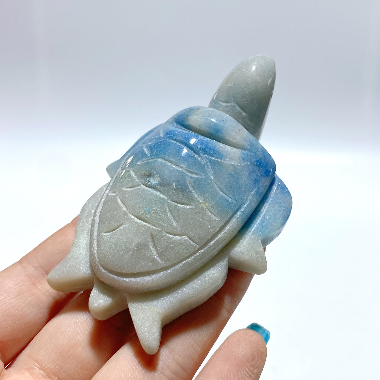 15 Pieces Trolleite Stone Sea Turtles Carving