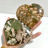 10 Pieces Large Rainforest Jasper Heart #4