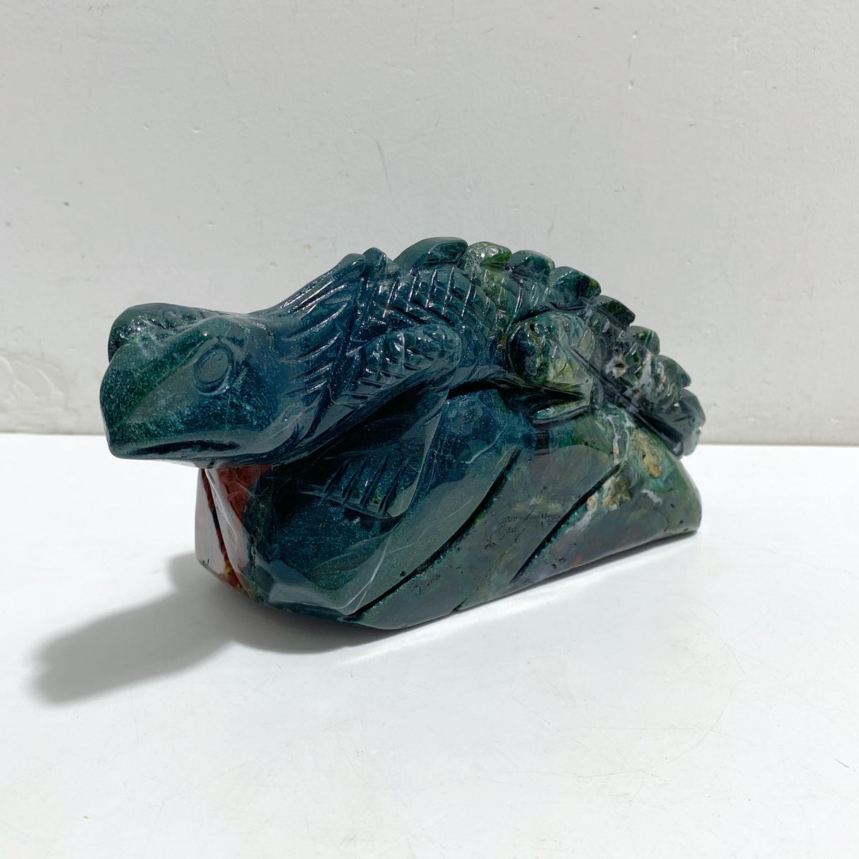 2 Pieces Ocean Jasper Lizard Carving #5