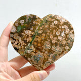 10 Pieces Large Rainforest Jasper Heart #4