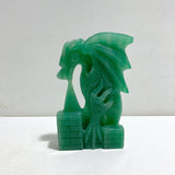 Green Aventurine Flying Dragon Castle Carving #4