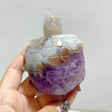 10 Pieces Amethyst Mixed Agate Turtle Carving -Wholesale Crystals