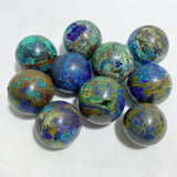 10 Pieces Azurite Mixed Malachite Spheres 3 -Wholesale Crystals