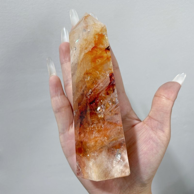 10 Pieces Beautiful Fire Quartz Tower - Wholesale Crystals