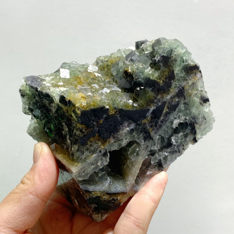 10 Pieces Cutting Fluorite Mineral Geode Cubes Specimen Tower - Wholesale Crystals