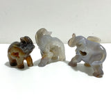 10 pieces Geode Agate Druzy Elephant Carving - Wholesale Crystals