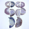 10 Pieces Geode Agate Druzy Indian Feathers Carving - Wholesale Crystals