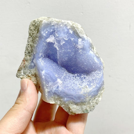 10 Pieces Geode Druzy Blue Chalcedony - Wholesale Crystals