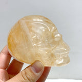 10 Pieces Hematoid Quartz Golden Fire Quartz Skull Carving - Wholesale Crystals