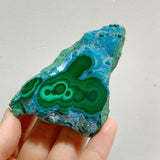 10 Pieces High Quality Beautiful Chrysocolla Mixed Malachite Slab Specimen 1 -Wholesale Crystals