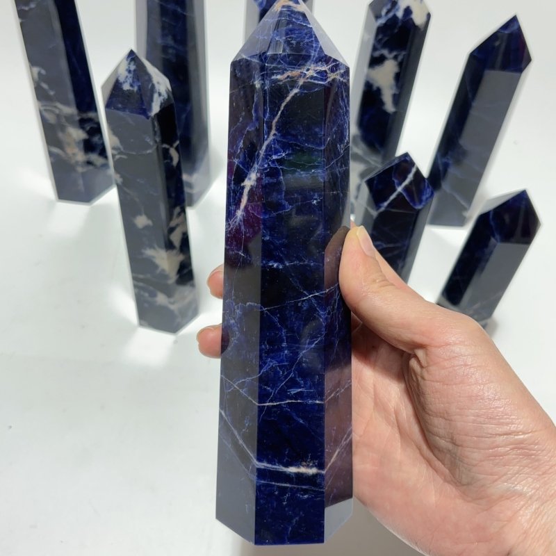 10 Pieces High Quality Sodalite Tower Points -Wholesale Crystals