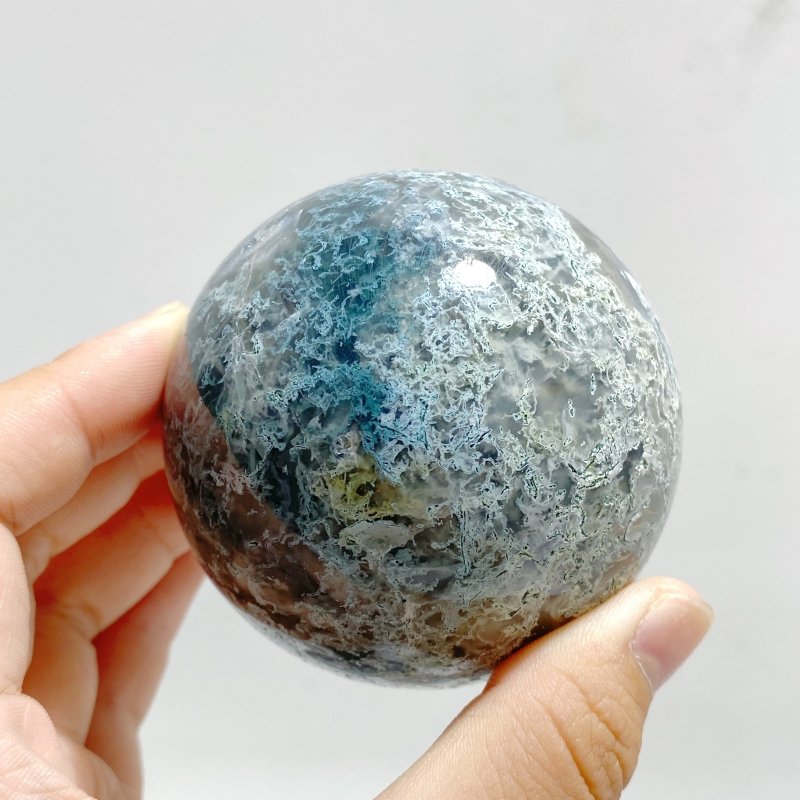 10 Pieces Moss Agate Spheres Ball - Wholesale Crystals