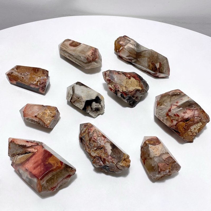 10 Pieces Polished Unique Smoky Quartz Garden Quartz - Wholesale Crystals